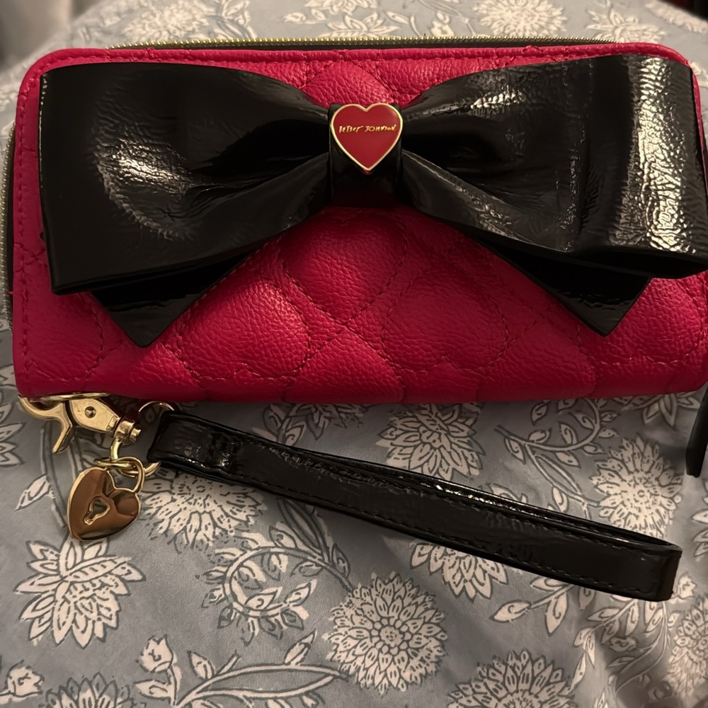 Pink and Black Bow Wallet